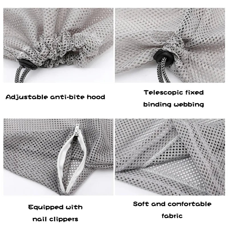 Pet Cat Bath Mesh Bag Multifunctional Adjustable Anti-Scratch Pull-Resistant Polyester Grooming Washing Bags Cat Supplies