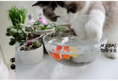 MPK Vibrating Cat Toy Battery-Powered Fish, Cat Play Toy Cat Fish Clownfish Angelfish Many Colors Available