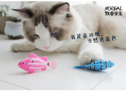 MPK Vibrating Cat Toy Battery-Powered Fish, Cat Play Toy Cat Fish Clownfish Angelfish Many Colors Available