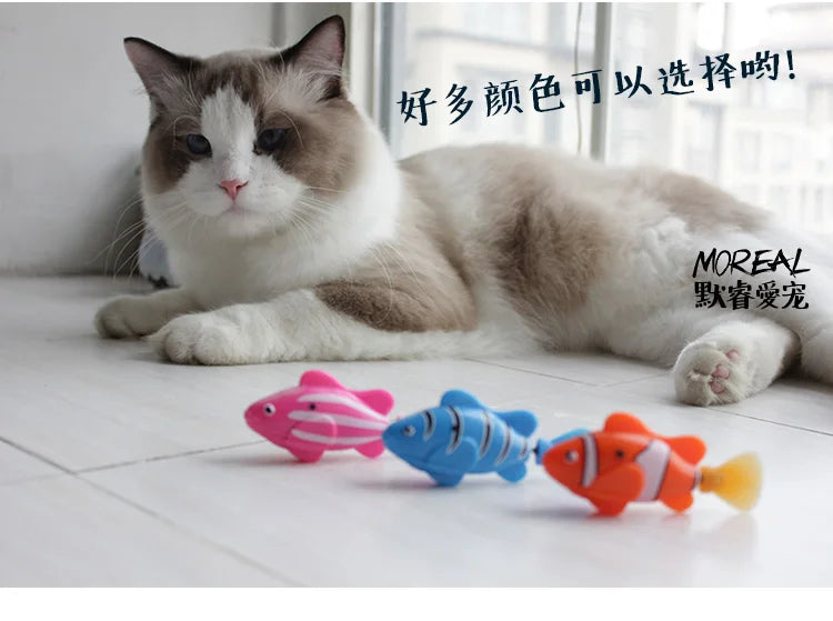 MPK Vibrating Cat Toy Battery-Powered Fish, Cat Play Toy Cat Fish Clownfish Angelfish Many Colors Available