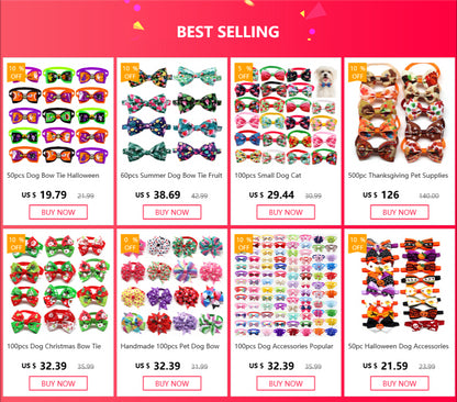 Cute Dog Bowtie Small Dog Bowtie Bulk Dogs Accessories Fashion Dog Bow Tie Pet Supplies Pet Bow Tie Collars for Small Dogs