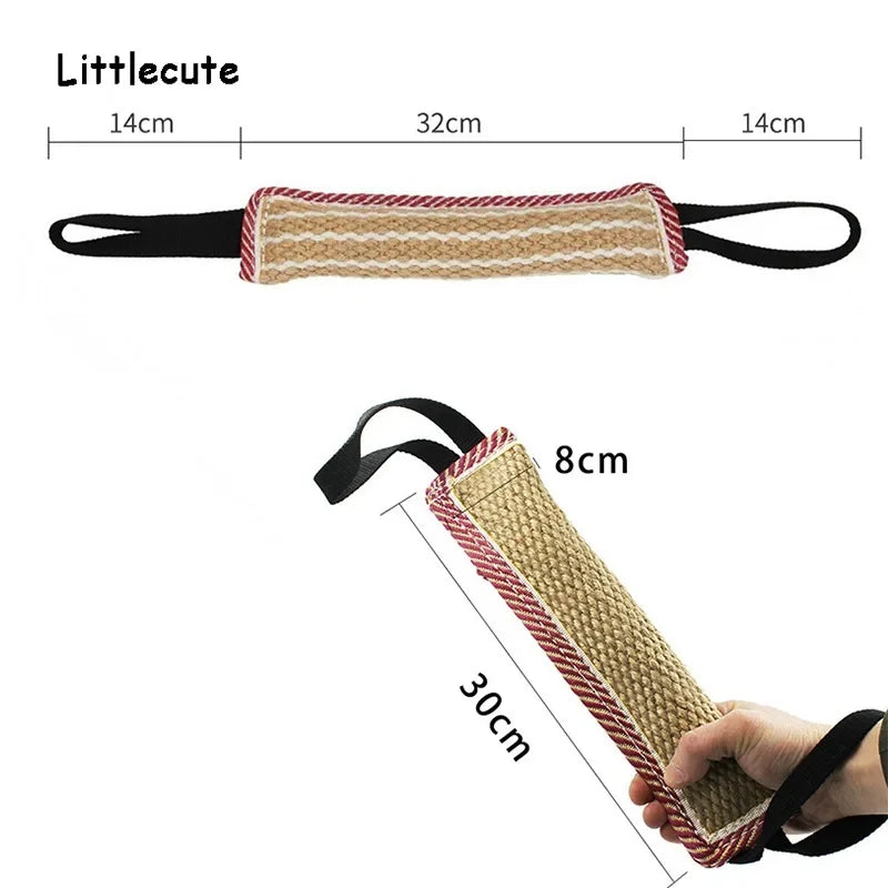 Durable Dog Training Tug Toy Dog Bite Stick Pillow Puppy Toy with Rope Handles Large Dog Training Interactive Play Chewing Toys