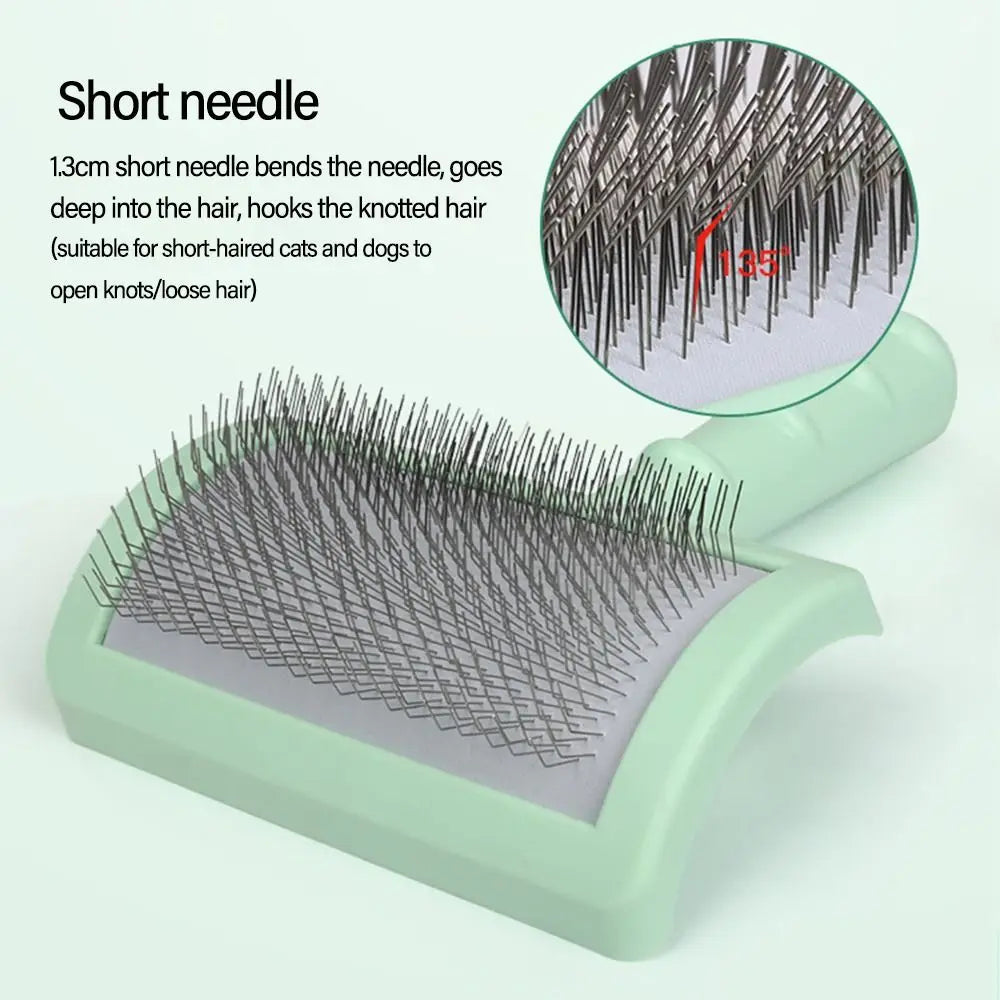 Extra Long Pin Dog Brush for Shedding Pet Cat Hair Brush Dog Comb Grooming Brush for Puppy Kitten Massage Removes Mats Tangles