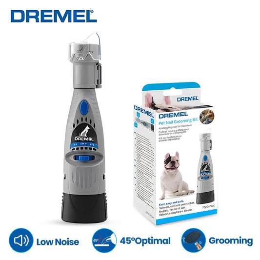 Dremel 7020 Puppy Nail Grooming Clippers Safe & Humane Pet Grooming Tool Kit 3 Gears Dog nail Cut Grinder Trimmer Pet Supplies