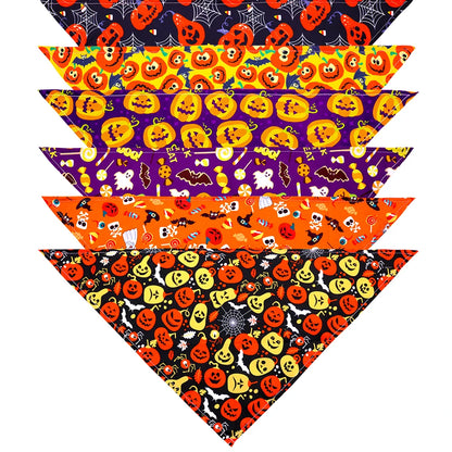 30PCS Dog Bandana Fall Pet Supplies Halloween Small Dog Cat Puppy Bandanas Scarf Thanksgiving Dog Supplies Dogs Bandana