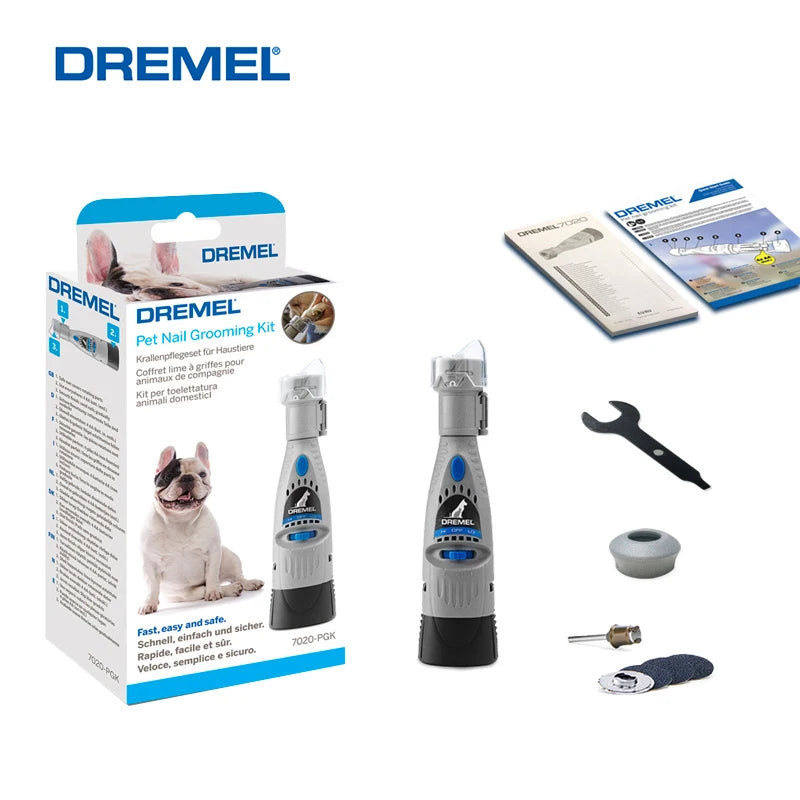 Dremel 7020 Puppy Nail Grooming Clippers Safe & Humane Pet Grooming Tool Kit 3 Gears Dog nail Cut Grinder Trimmer Pet Supplies