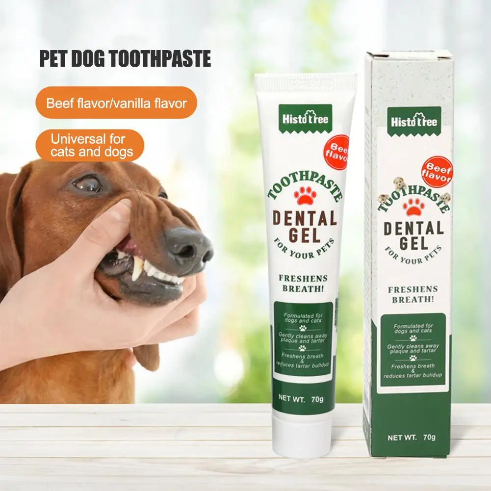 Pet Dog Tootpaste Cleaning Supplies Vanilla Beef Flavor Toothpaste Pet Dog M6e3