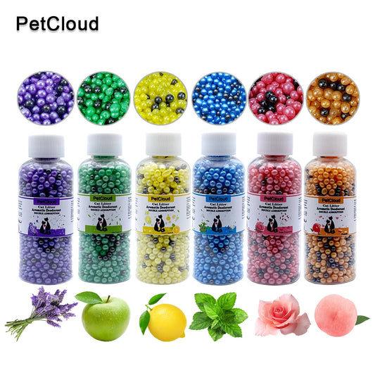 6 Aromatic Cat Litter Deodorant Beads Pet Removaling Excrement Stink Deodorizing Odor Activated Carbon Absorbs Cleaning Supplies