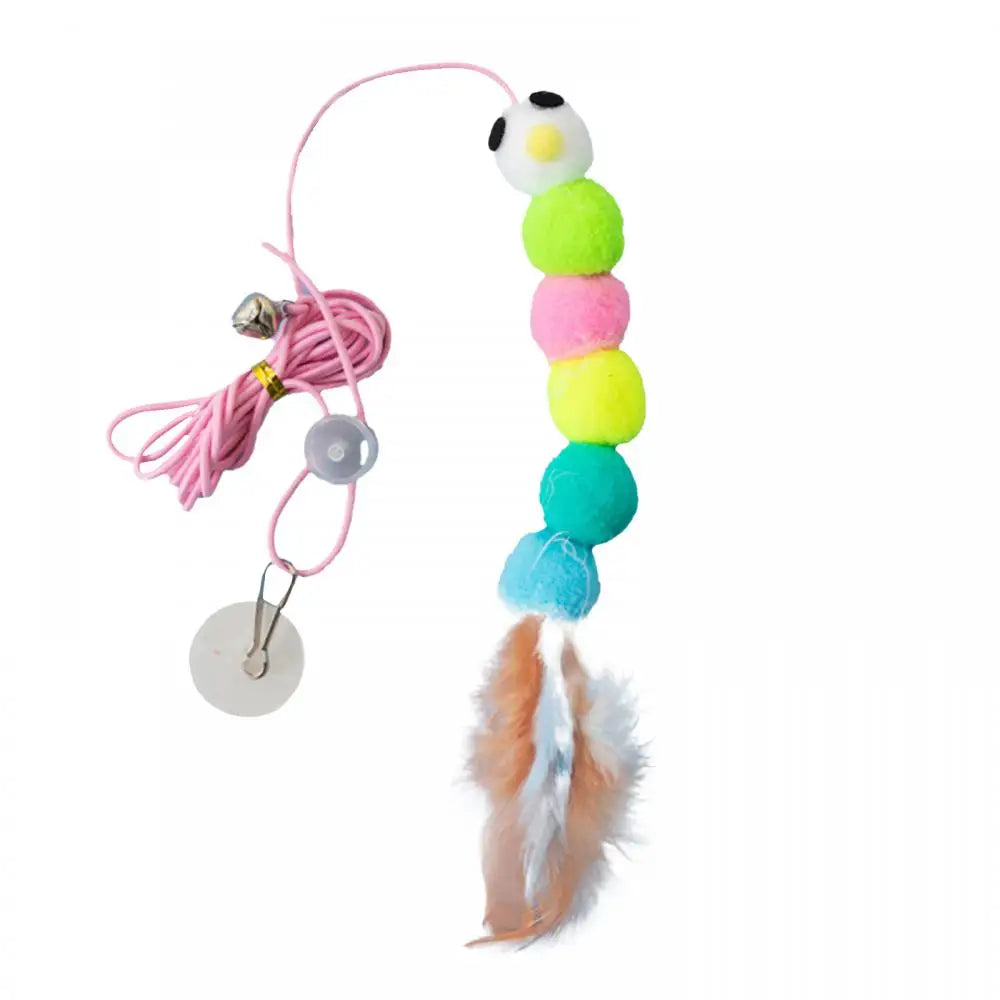 Cat Toy Simulation Mouse Cat Scratch Rope Mouse Funny Kitten Interactive Toy Retractable Caterpillar Hanging Door Pet Supplies