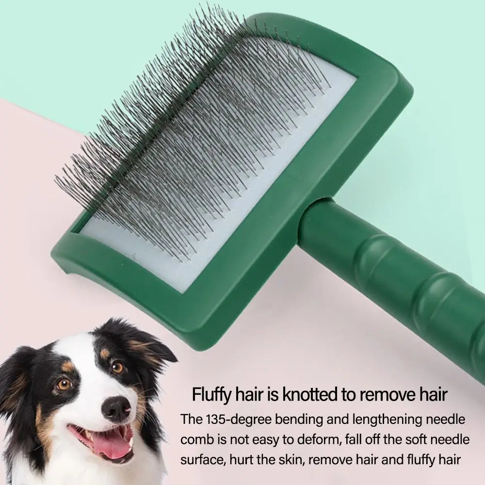 Extra Long Pin Dog Brush for Shedding Pet Cat Hair Brush Dog Comb Grooming Brush for Puppy Kitten Massage Removes Mats Tangles