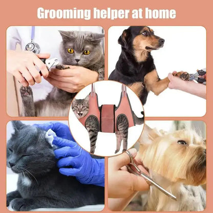 Dog Cat Grooming Hammock Fixed Bath Bag for Nail Cutting Anti Scratch Cat Trimming Restraint Bag Cat Beauty Hanging Pet Supplies