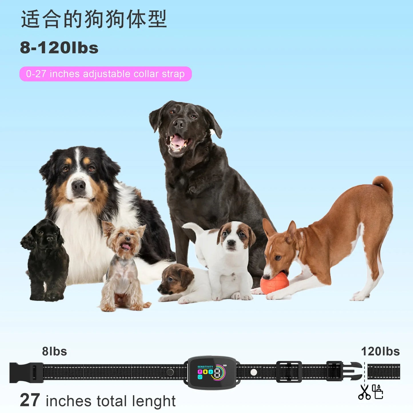 Anti Bark Training Collar For Dog Antiladridos Barking Electric Sheet Stuff Accsesories Pet Stopper Waterproof Vibrator Supplies