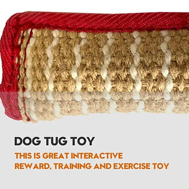 Durable Dog Training Tug Toy Dog Bite Stick Pillow Puppy Toy with Rope Handles Large Dog Training Interactive Play Chewing Toys