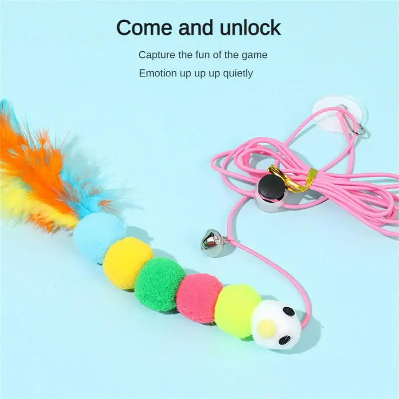 Cat Toy Simulation Mouse Cat Scratch Rope Mouse Funny Kitten Interactive Toy Retractable Caterpillar Hanging Door Pet Supplies