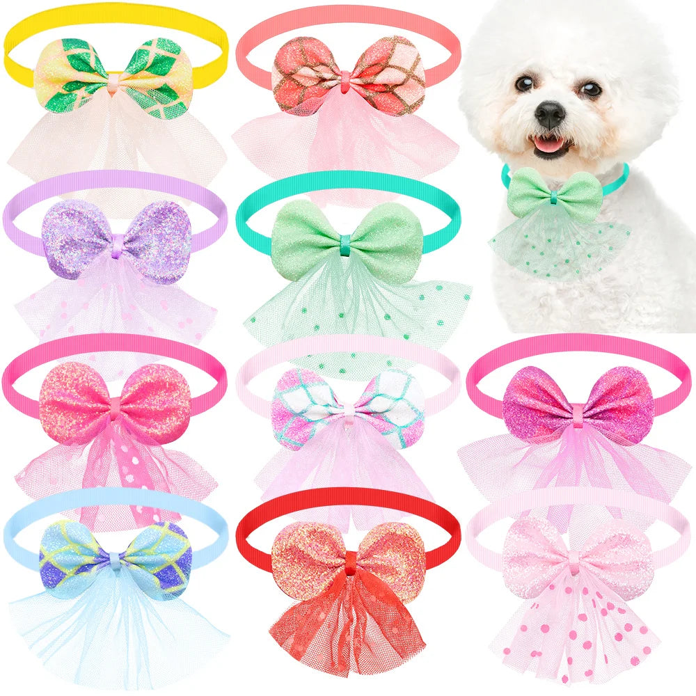 10pcs Dog Bows Pet Supplies Small Dog Bow Ties For Dogs Accessories Pets Dogs Grooming Accessories Dogs Bowties For Small Dogs