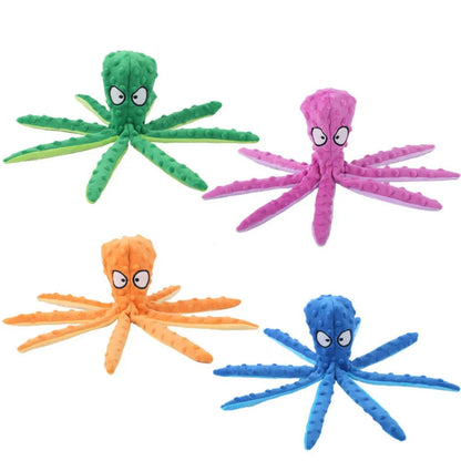 Pet Plush Toy Cat Dog Voice Octopus Shell Puzzle Toy Bite Resistant Interactive Pet Dog Teeth Cleaning Chew Toy Pet Supplies