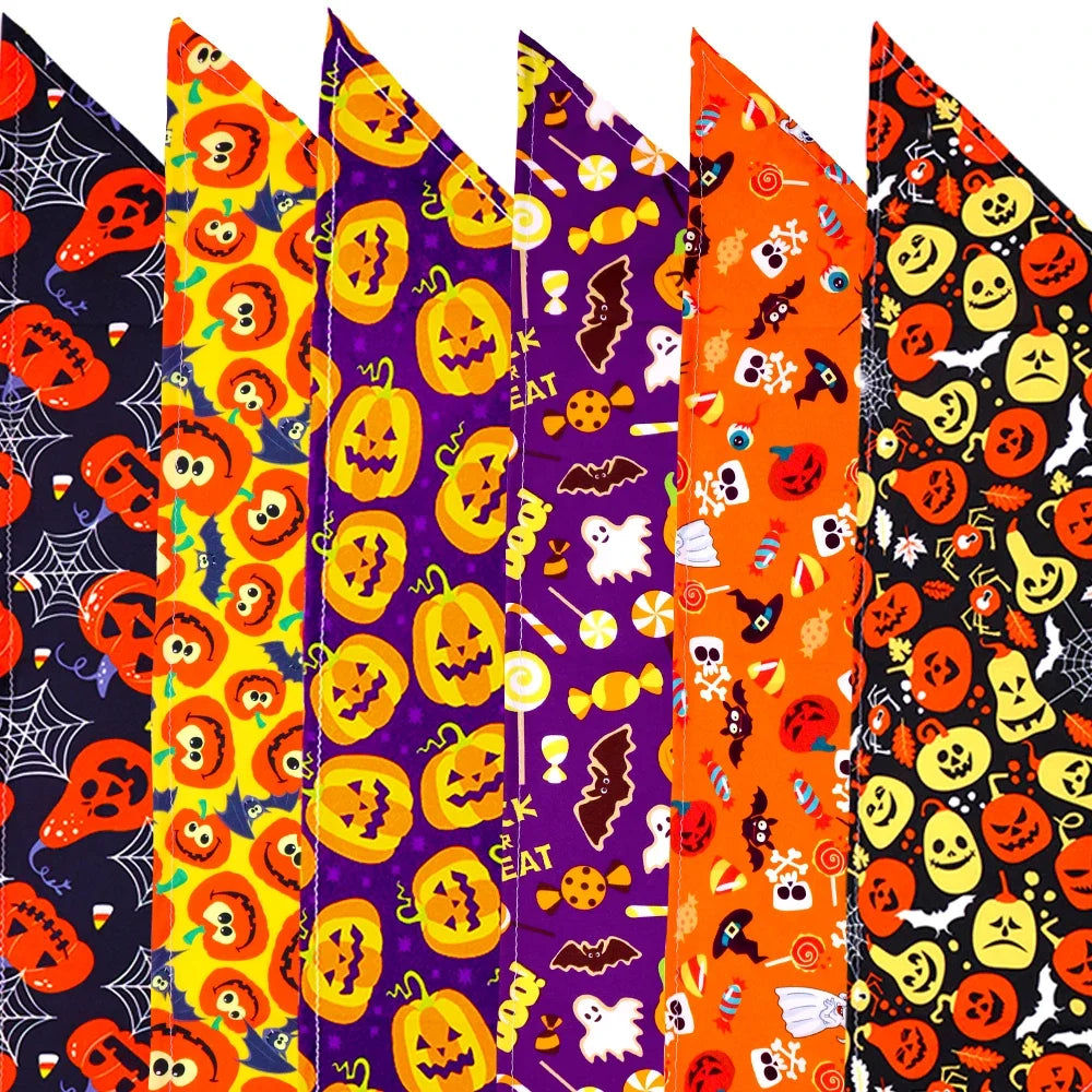 30PCS Dog Bandana Fall Pet Supplies Halloween Small Dog Cat Puppy Bandanas Scarf Thanksgiving Dog Supplies Dogs Bandana