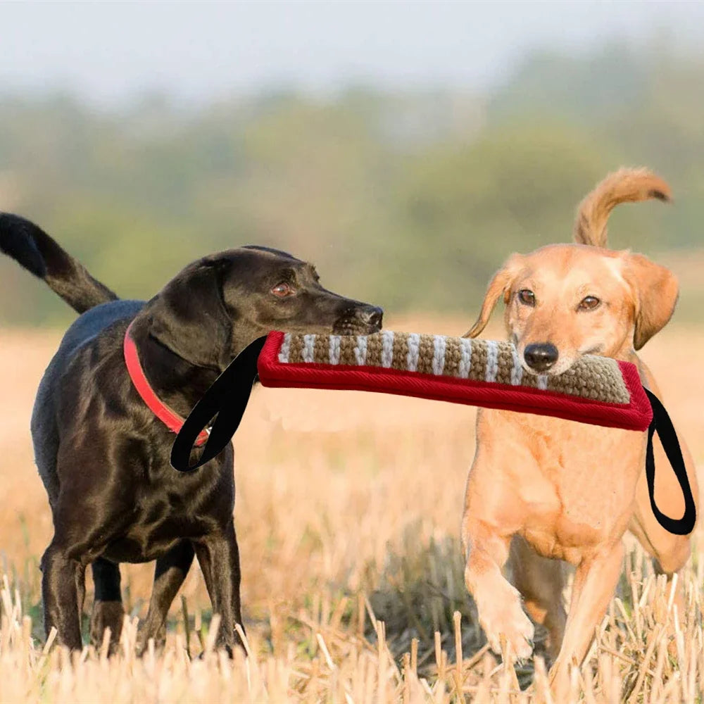 Durable Dog Training Tug Toy Dog Bite Stick Pillow Puppy Toy with Rope Handles Large Dog Training Interactive Play Chewing Toys