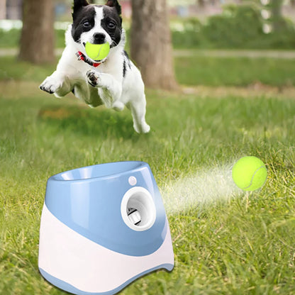 Automatic Dog Tennis Ball Launcher Pets Interactive Toy Outdoor Training Tennis Catapult Pinball Thrower with Treat Dispenser